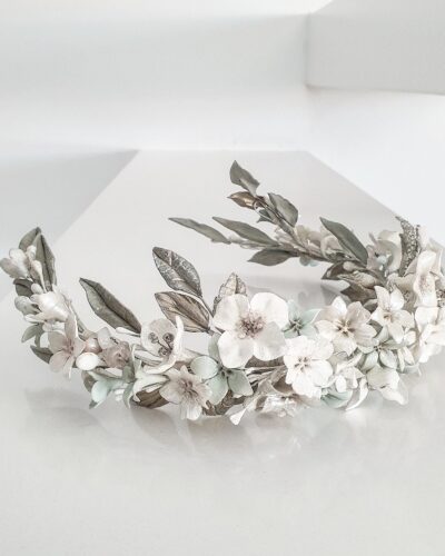 Tocado de Novia Reversible Snow