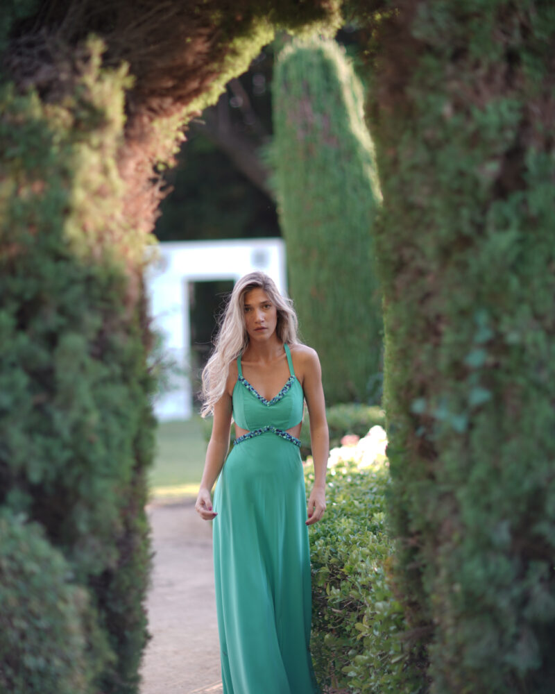 VESTIDO PEDRERÍA AGUAMARINA - Imagen 5